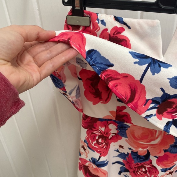 🔆AQUA🔆 NWT strapless floral dress - Picture 3 of 5